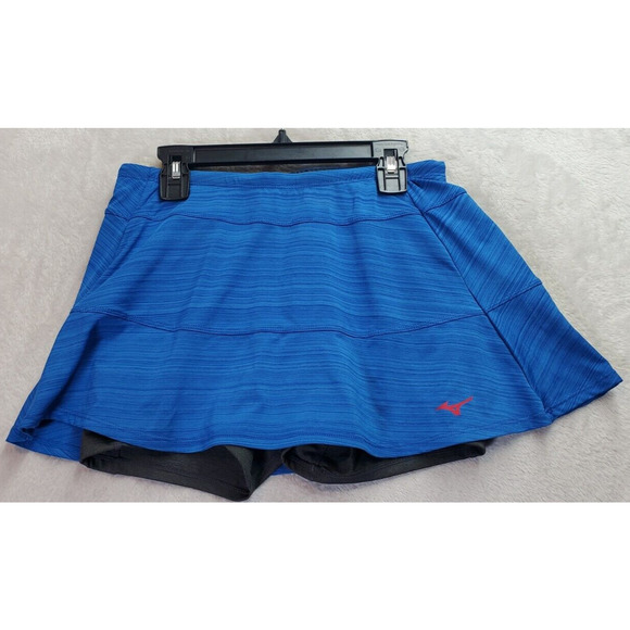 Mizuno Skort Womens M Blue‎ Space Dye Polyester Underwired Pentie Elastic Waist - Picture 1 of 8